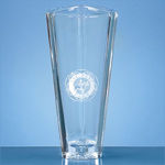 30.5cm Crystalite Tapered Triangle Vase