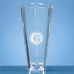 30.5cm Crystalite Tapered Triangle Vase