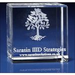 Crystal Cube Award Trophy or Paperweight