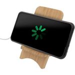 B'RIGHT foldable bamboo wireless charger 10W phone stand