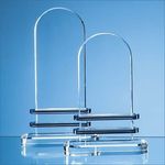28cm Optical Crystal Arch with Double Sapphire Blue Band