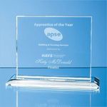 9cm x 12cm x 12mm Clear Glass Horizontal Rectangle Award