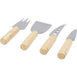 Bullet Cheds 4-piece bamboo cheese set