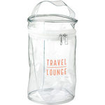 Clear PVC Round White Zippered Bag