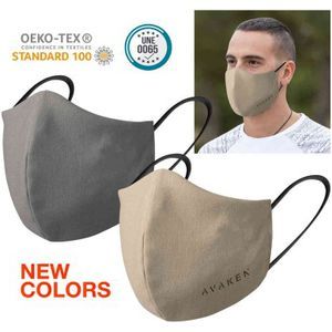 Double Layer Adult Shaped Polyester/Cotton Face Covering.