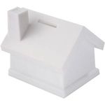 House Shaped Money Box - White / White