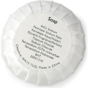 White Pleat Wrapped Travel Soap 25g