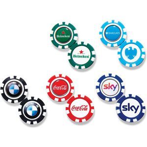 40 mm Abs Golf Pokerchip With Removable Ball Marker