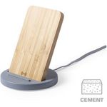 Wireless charger 5W with bamboo element phone stand