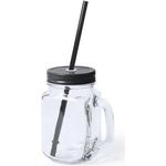 Drinking jar 500 ml with straw