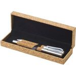 Cork writing set ball pen and roller ball pen (18x5.6x3.1 cm)