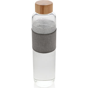 XD Collection Impact Borosilicate Glass Bottle With Bamboo Lid