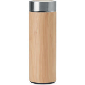 Double Wall Bamboo Flask 400Ml