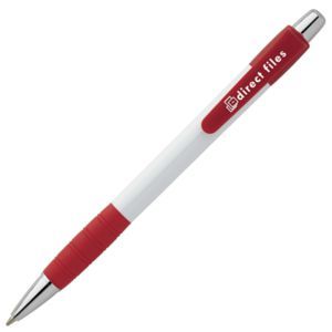 White Striped Grip pen