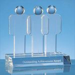 17.5cm Optical Crystal Teamwork Award