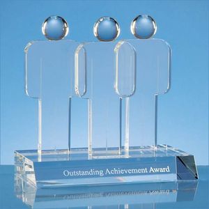 17.5cm Optical Crystal Teamwork Award