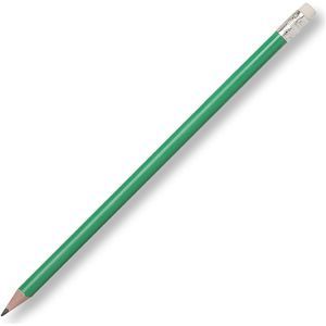 Plastic Round Pencil White Eraser - Silver Ferrule