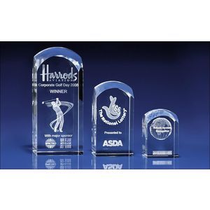 Crystal Dome Tower Award 3D Engraved