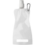 Foldable sports bottle 420 ml with carabiner