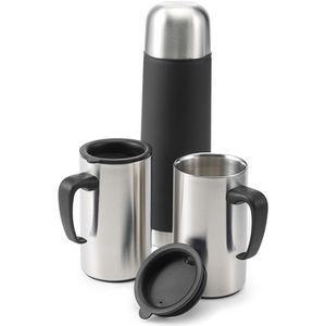 Vacuum flask 500 ml and 2 mugs 300 ml