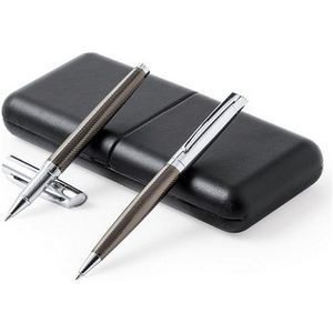 Writing set ball pen and roller ball pen (13.7x1.1 cm)