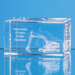 10cm x 6cm x 6cm Optical Crystal Rectangle H or V