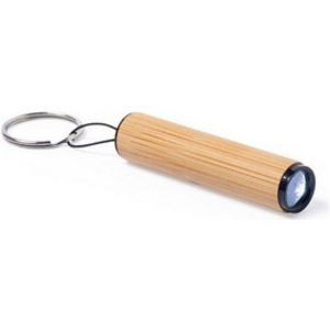 Bamboo keyring 1 LED light