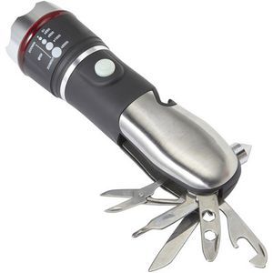 Emergency torch seat belt cutter safety hammer pocket knife