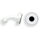 Cross Cufflinks Conical Rhodium / Black