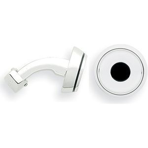 Cross Cufflinks Conical Rhodium / Black