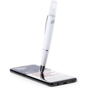 Antibacterial ball pen with atomizer touch pen
