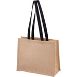 Green & Good Taunton Bag - Jute - Black Handles