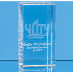 12cm x 6cm x 6cm Optical Crystal Rectangle H or V