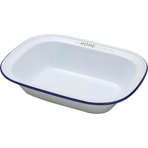 Enamel Oblong Pie Dish (300 x 225 x 70mm)