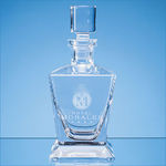 0.75ltr Handmade Tapered Square Spirit Decanter